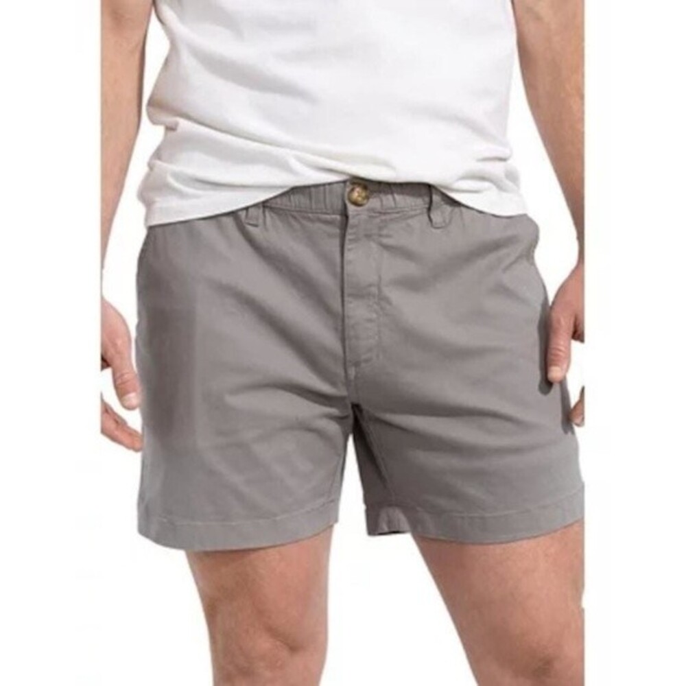 Chubbies Mens The Silver Linings 5.5” Elastic Waistband Grey Chino Shorts XXL